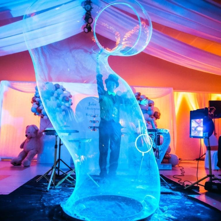 Giant glowing bubble